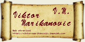 Viktor Marikanović vizit kartica